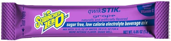 500-Pack Electrolyte Powder Packets ZERO Qwik Stik- Sugar-Free Drink Mix Assorted Flavors 500-Pack - Hydration Packets with Multi-Flavor
