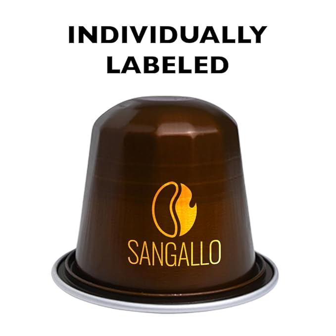 Fresh Roasted Coffee for Nespresso OriginalLine Sangallo Italian Craft Espresso 60 Count Aluminum Capsules