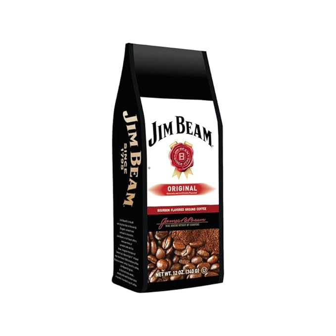 Original Bourbon Flavored Ground Coffee 2-Pack (2 x 12oz Bags) – Rich Smooth Roast with Warm Oak Finish