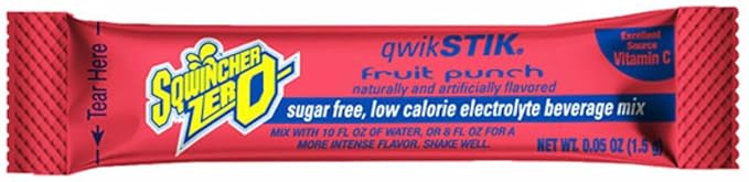 Sqwiincher Zero Sugar - 6 Flavors Pack - Qwik Stik - Sugar-Free Electrolyte Powdered Beverage Mix (300 Pack)