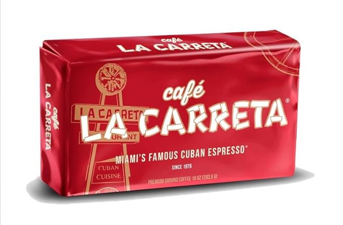 Espresso Ground Coffee – Café La Carreta Cuban Coffee 10 oz Bag – Miami’s Famous Cuban Espresso Since 1976