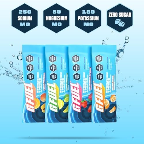 G Fuel Electrolytes Powder for Instant Hydration and Focus Sugar Free Electrolytes Variety Pack of Lemon Orange Peach Strawberry Flavors Nootropic Drink Mixes To Sharpen Mental Focus 20 Servings