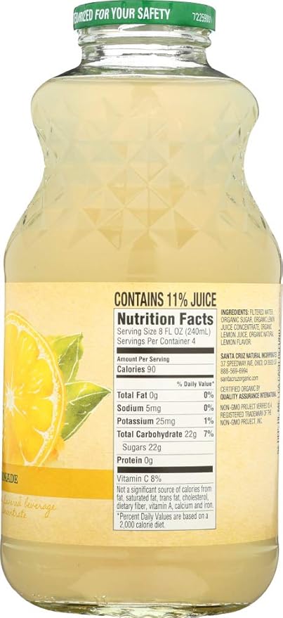 Santa Cruz Organics Lemonade 48x 32OZ