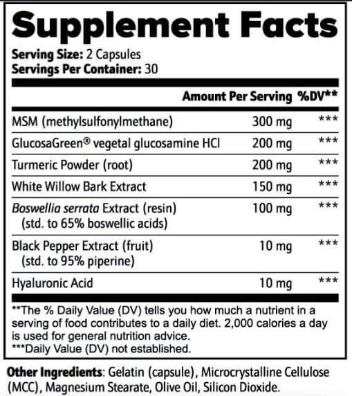 Flexi Move Capsules - Official Advanced Supplement Support Pills - Maximum Strength All Natural Vitamins for Overall Health &amp Wellness 60 Capsules for 1 Month