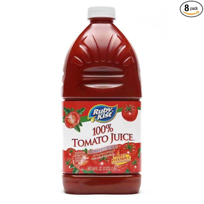 Ruby Kist Tomato Juice 64 Fluid Ounce -- 8 per case.