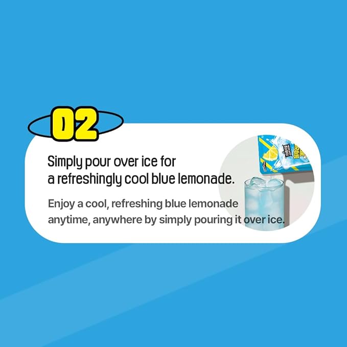 ROASTIQUE Official Cafe Real Blue Lemonade - Flavored Juice Drink Pouch Zesty Tangy Korean Convenience Store Drinks 7.77 fl oz (Pack of 10)
