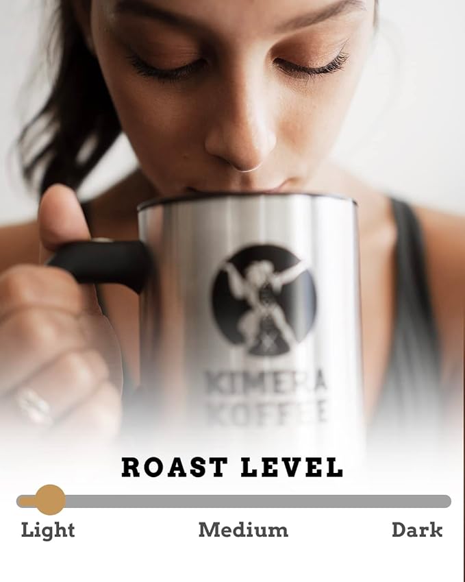 Kimera Koffee - Organic Honey Processed Light Roast Ground Coffee | Amber Blend | Infused with Brain Vitamins |Taurine Alpha GPC DMAE and L-theanine | Enhance Cognitive Stamina | Optimize Focus &am