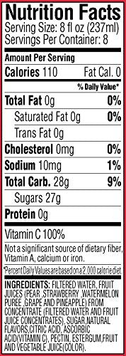 Langers Juice Cocktail Strawberry Watermelon 64 Ounce (Pack of 8)