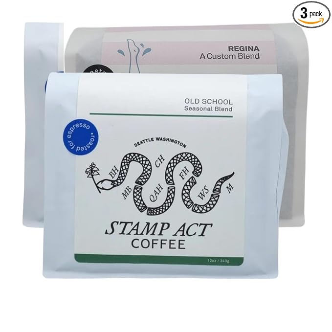 Bean Box Sampler - Roasted by Stamp Act 3-Pack Freshly Ground Coffee Gourmet Coffee