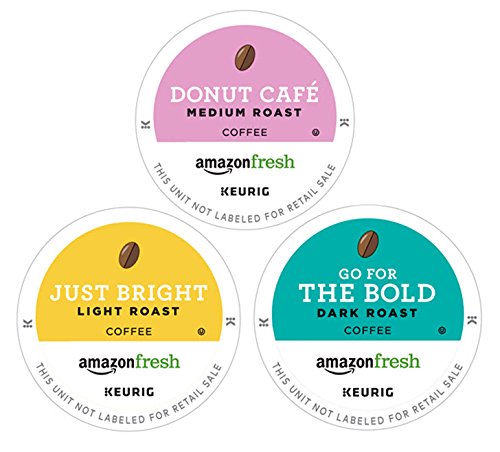 AmazonFresh 60 Ct. Coffee Variety Pack 3 Flavors Keurig K-Cup Brewer Compatible