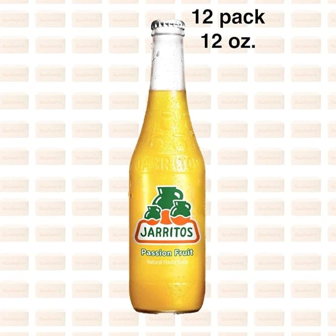 QUALITATT 10 Jarritos Mexican Soft Soda Drink Passion Fruit Glass Bottle 12 fl oz 12 Pack by Qualitatt