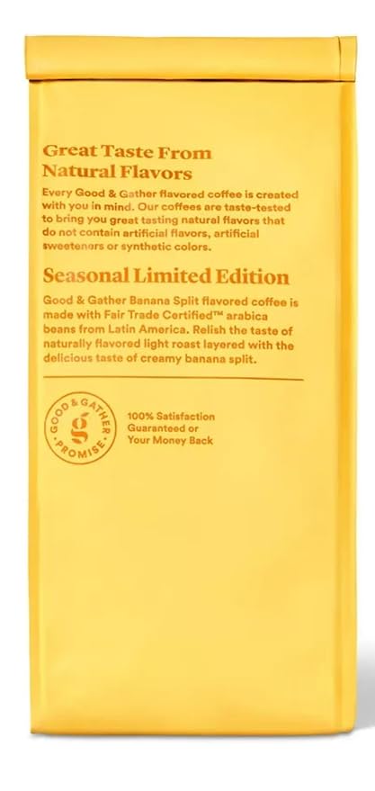 Naturally Flavored Banana Split with other Natural Flavors Light Roast Ground Coffee - 12oz - Good &amp Gather