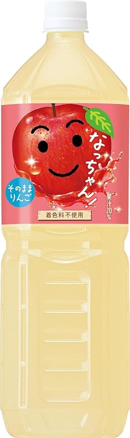 Nacchan Apple Juice 1.5L (Pack of 2) Japanese Fruit Juice Drink MADE IN JAPAN