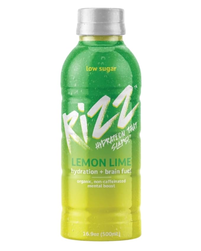 Rizz: Hydration That Slaps Nootropic Drink – 12-Pack Variety (Mandarin Lemon Lime Fruit Punch) | Low Sugar Electrolytes Clean Energy &amp Focus Boost | Performance Hydration for Athletes Gamers &
