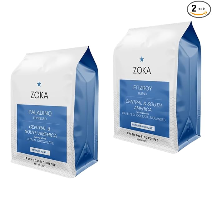 Bean Box Sampler - Roasted by Zoka 2-Pack Whole Bean Coffee Gourmet Coffee