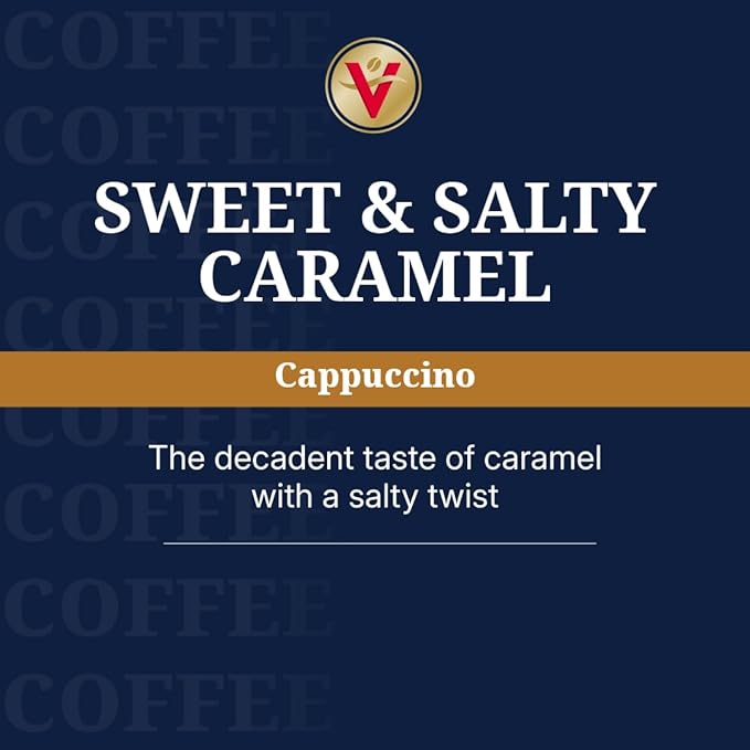 Victor Allen's Coffee Sweet and Salty Caramel Flavored Cappuccino MixServe K-Cup Pods for Keurig K-Cup Brewers Brewers (Packaging May Vary)42 Count (Pack of 2)