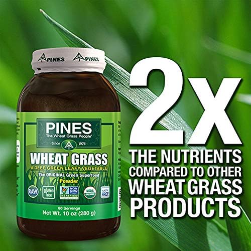 Pines Organic Wheat Grass Powder 10 Ounce