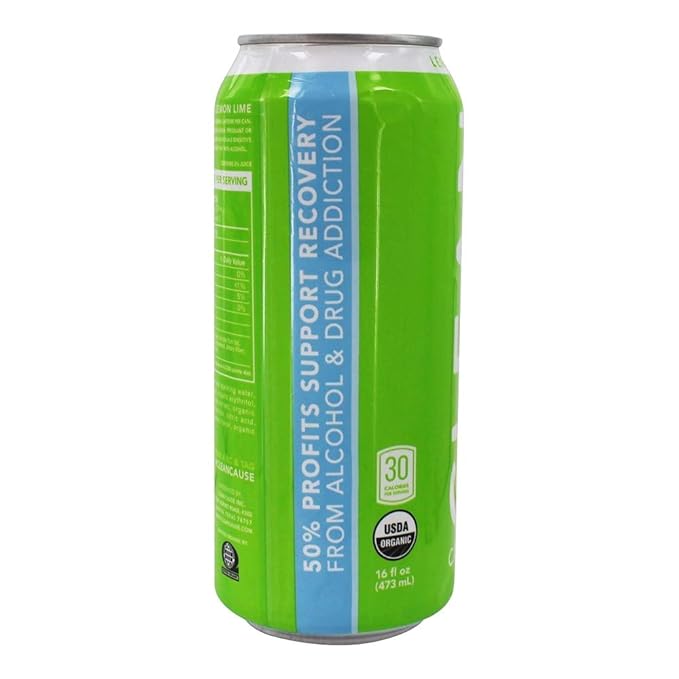 Clean Cause Sparkling Lemon Lime Yerba Mate - 16 Ounces (Case of 12)
