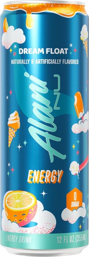 New Alani Sugar Free Energy Drinks Variety Pack Low Calorie 12 oz (8 Pack)