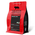 Equator Coffees Mocha Java Blend Organic Ground Coffee Medium Dark Roast Fresh Roasted Dark Chocolate &amp Berry Flavor Notes Sustainable and Fair Trade Certified 10.5 oz Bag