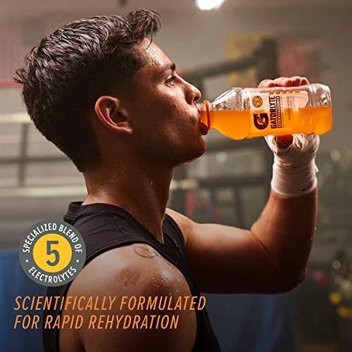 Gatorlyte Rapid Rehydration Electrolyte Beverage Orange 20oz Bottles (12 Pack)