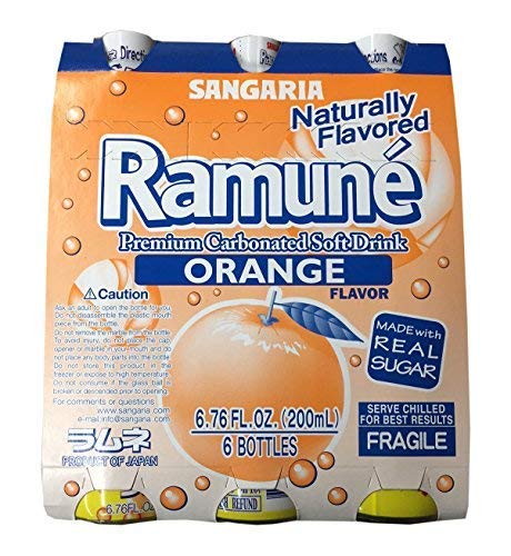 Ramune Japanese Marble Soda Choose your flavor (Orange)