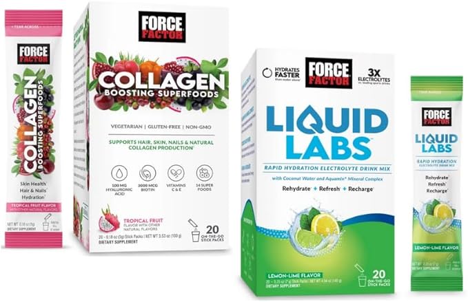 Hydration &amp Skin Boost is Your New Friends for Spring and Summer time QR Code + Combo Packs with (Collagen &amp Lemon (20 Packs Each))