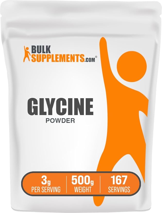 BulkSupplements.com Glycine Powder - Glycine Supplements Amino Acid Supplement - Unflavored &amp Gluten Free 3g per Serving 500g (1.1 lbs) (Pack of 1)