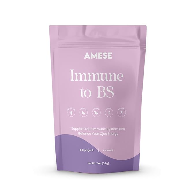 AMESE Immune to BS Tea – Organic Adaptogenic Immunity Tea for Women with Amalaki Echinacea Ashwagandha &amp Burdock – Ayurvedic Ojas Support – Loose Leaf