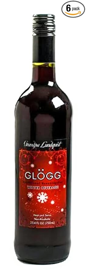 Grandpa Lundquist Glogg Winter Beverage 25.4Floz Bottles (Original Glogg Winter Beverage) (6 pack)