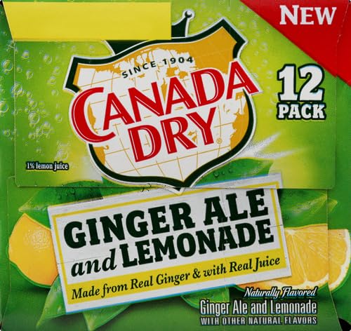 Canada Dry Ginger Ale and Lemonade 12 fl oz cans (pack of 12)