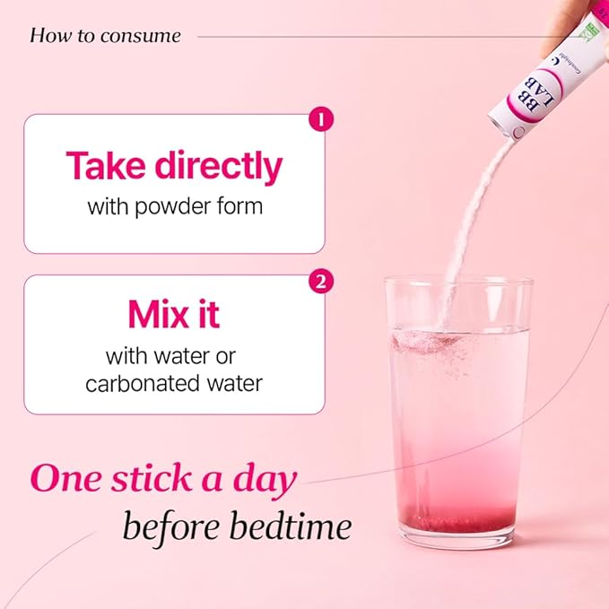 BB LAB Good Night Low Molecular Collagen Powder Stick Supplement Halal Certified Korean Marine Collagen Fish Collagen Peptides Vitamin C Glycine Fast Absorption Mix Berry Flavor