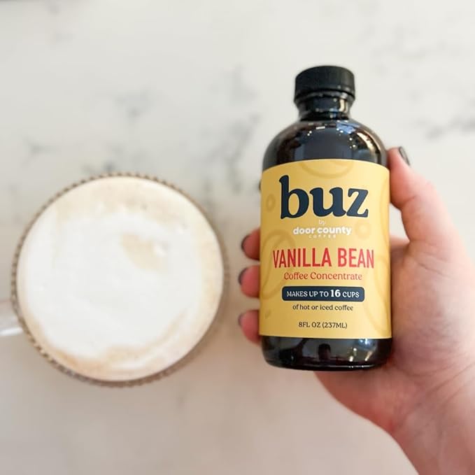 buz Vanilla Bean Flavored Coffee Concentrate 8oz Bottle