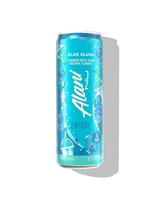 Alani energy drink Cherry bomb Sherbet Swirl &amp Blue Slush variety pack 6 cans- Sugar Free Low Calorie Energy Drinks - Pre Workout Performance Zero Sugar 12 Fl Oz Cans