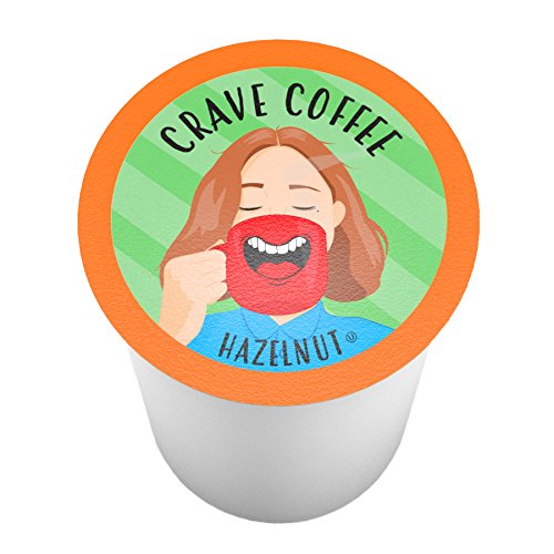 Crave Beverages Flavored Coffee Pods Compatible with 2.0 K-Cup Brewers Hazelnut 100 Count