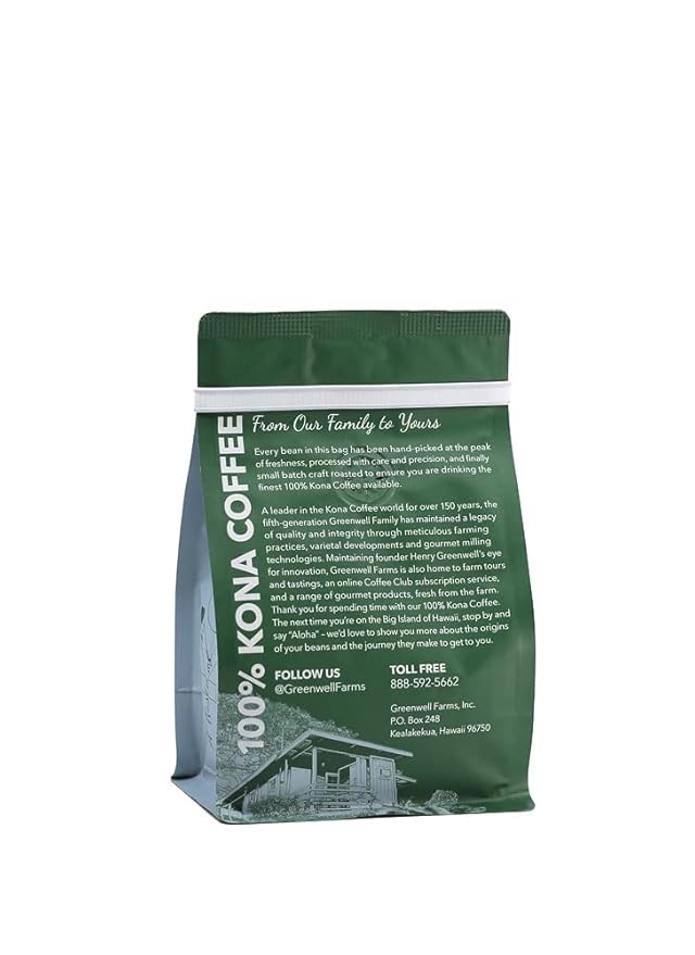 Greenwell Farms 100% Hawaiian Kona Coffee - Medium Roast Ground 8oz