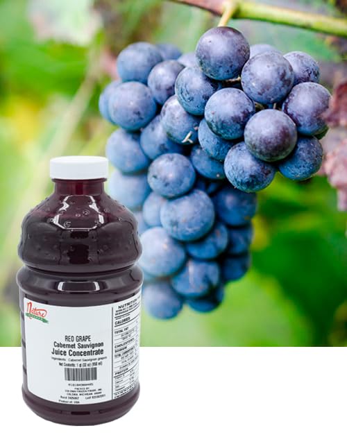 Nature Blessed 100% Pure Cabernet Sauvignon Red Grape Fruit Juice Concentrate - 2 Quarts (2/32 fl oz bottles) Excellent for Home Brewers Vintners Smoothies