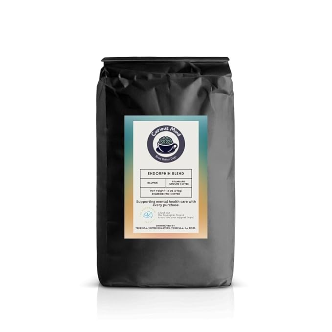 Curious Mind Coffee Ground Gourmet Coffee (12 oz Endorphin Blend)