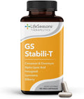 LifeSeasons GS Stabili-T - Blood Sugar Support Supplement - Healthy Circulation &amp Vision - Maintain Normal Levels - Chromium Cinnamon Gymnema Bilberry &amp Alpha Lipoic Acid - 90 Capsules