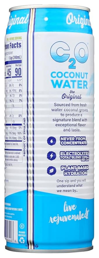 C2O Pure Coconut Water 17.5 Ounce (Pack of 12) Sold By HERO24HOUR Thank You