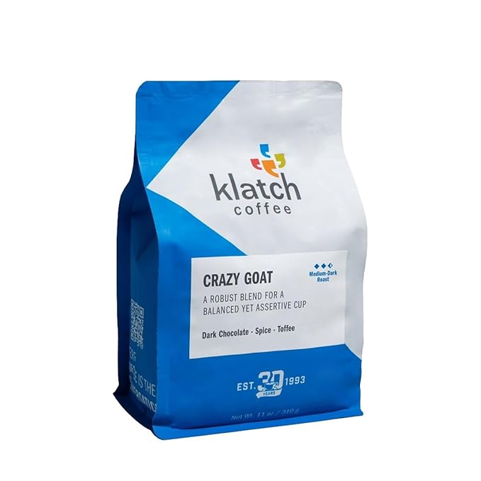 Crazy Goat Blend - Roasted by Klatch Coffee - Freshly Ground Coffee - 310 Gram Bag