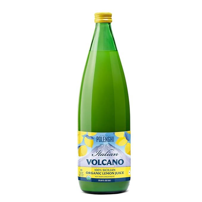 Volcano Bursts Organic Italian Lemon Juice 33.8 oz (1 Liter)
