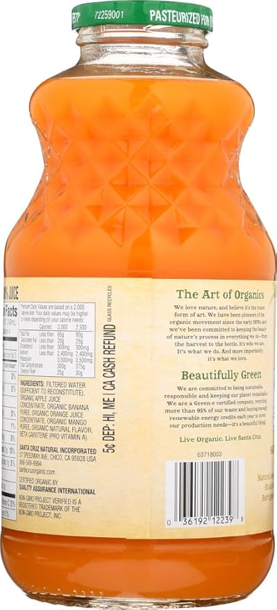 Santa Cruz оrganic Juicе - оrangе Mangо - Casе оf 12-32 Fl оz. - Bulk Buy