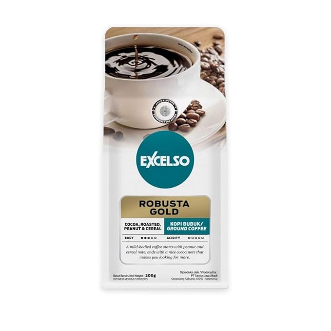 Excelso Robusta Gold Ground Coffee 200g (Pack of 2)