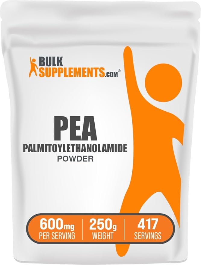 BulkSupplements.com Palmitoylethanolamide Powder - Pea Supplement Palmitoylethanolamide for Immmune Support - Gluten Free 600mg per Serving 250g (8.8 oz) (Pack of 1)