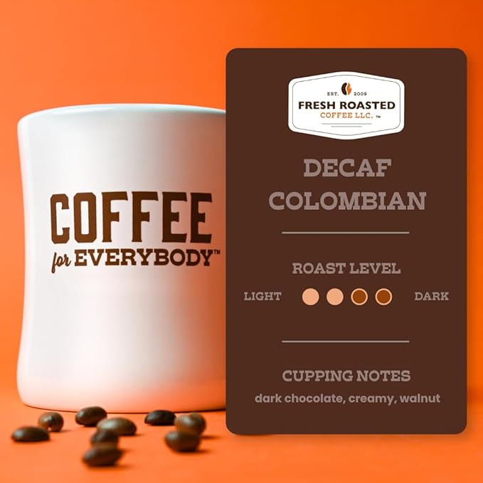 Fresh Roasted Coffee 100% Colombian Decaf Kosher EA Natural Decaf Pre-Ground Fractional Packs 1.75 Ounce 42 Count