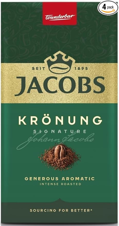 Jacobs Kronung Ground Filter Coffee 250 Gram / 8.81 Ounce (Pack of 4)