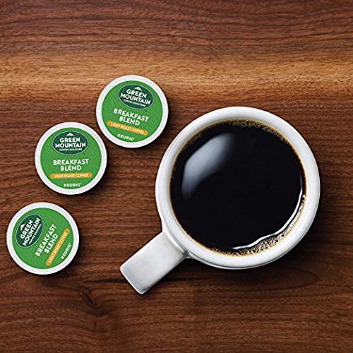 Green Mountain Coffee Roasters Breakfast Blend Flavor Coffee Keurig Single-Serve K-Cup Pods Light Roast