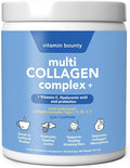 Vitamin Bounty Multi Collagen Peptides Powder for Men &amp Women (Complex Plus) - 5 Types Hydrolyzed Collagen Protein - Probiotics Vitamin C &amp Hyaluronic Acid - Grass Fed Bovine Supplements 50
