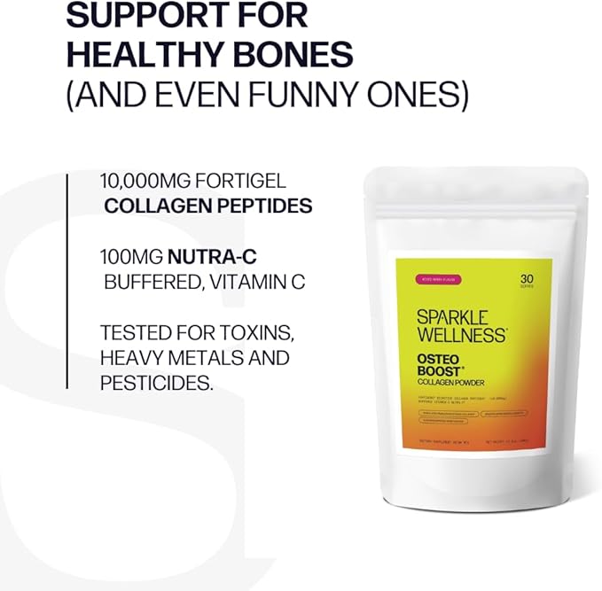 Sparkle Wellness Collagen Magnesium Rest + Restore (Honey Lemonade) [30-Serves] and Bone Mineral Boost (Mixed Berry) [30-Serves | Magnesium VERISOL &amp FORTIBONE Bioactive Collagen Peptides